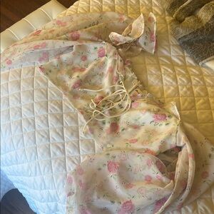 For Love And Lemons Floral Pink Top